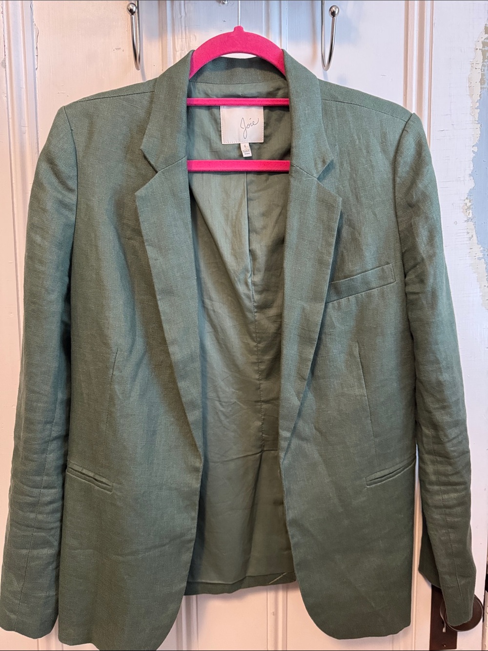 Joie Women's Green Linen Blazer